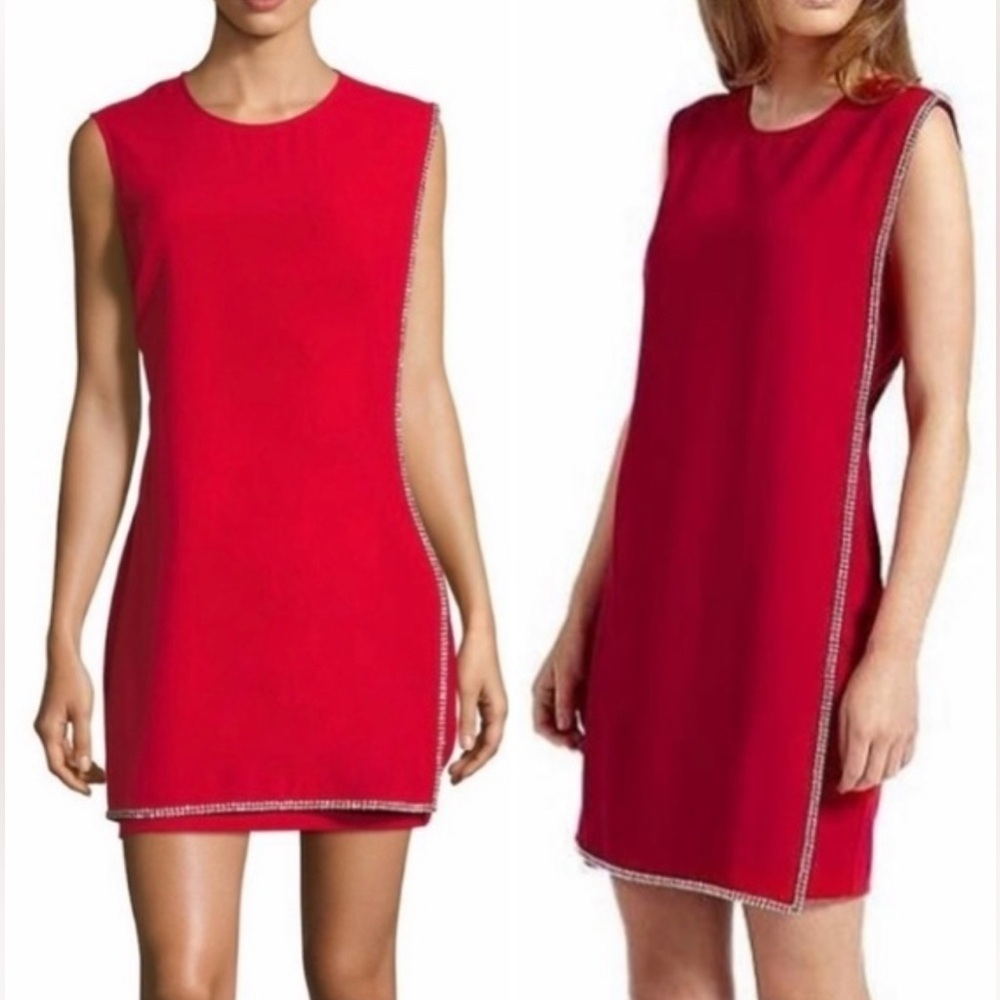 Ted Baker London 'Burford' Double Layer Embellished Dress in Red  Size 3